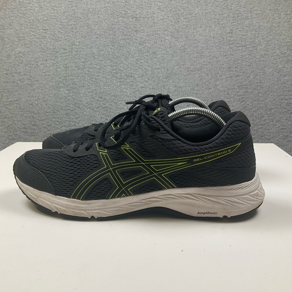 Asics Men's Athletic Running Shoes -Black with Lime Accents US 10